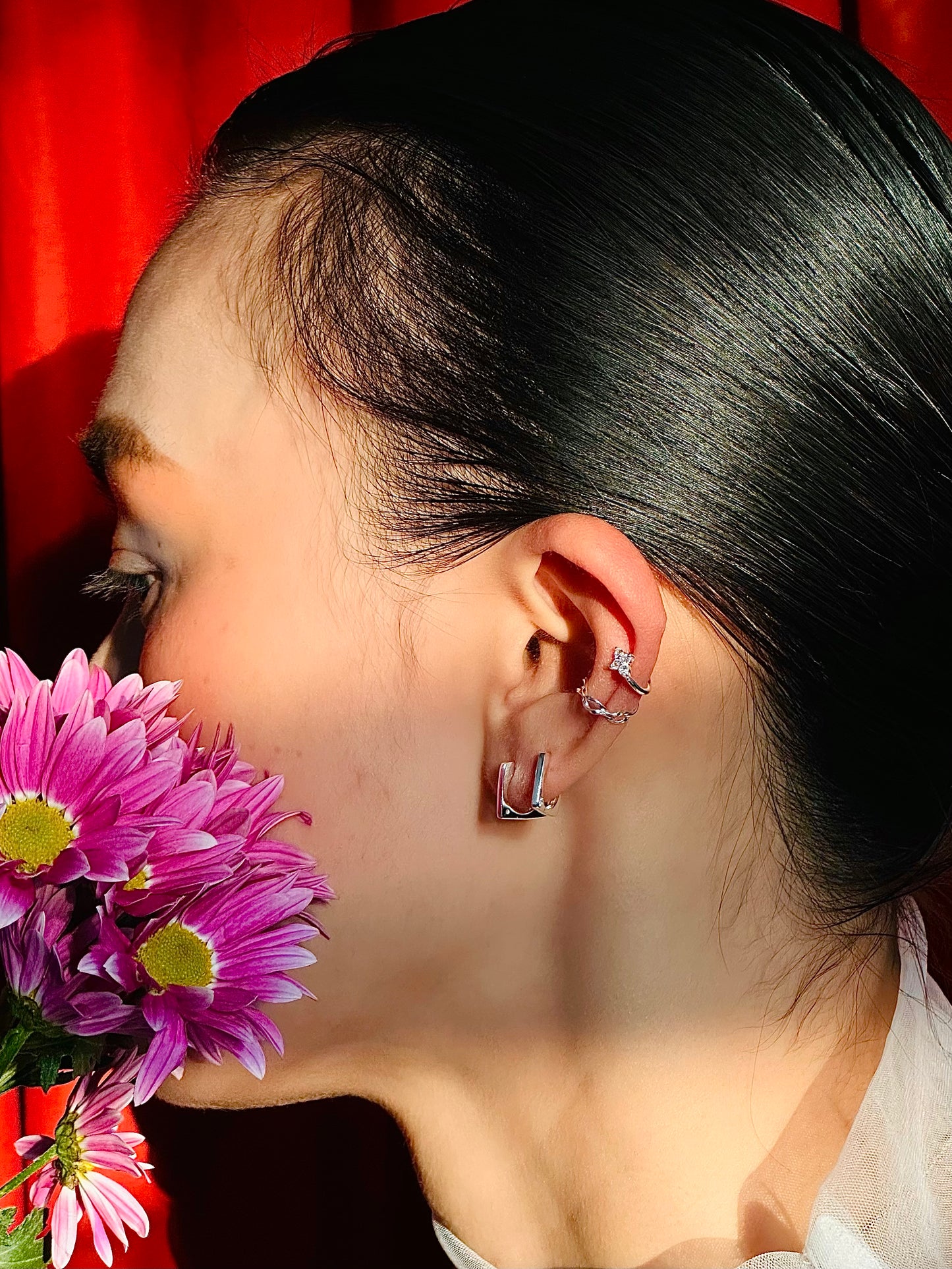 Gold-plated 925 sterling silver Duet Flow Ear Cuff