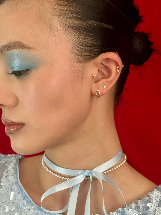 Mini Heart Flatback Earring