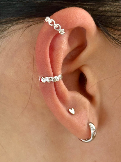 Gold-plated 925 sterling silver Heartline Ear Cuff