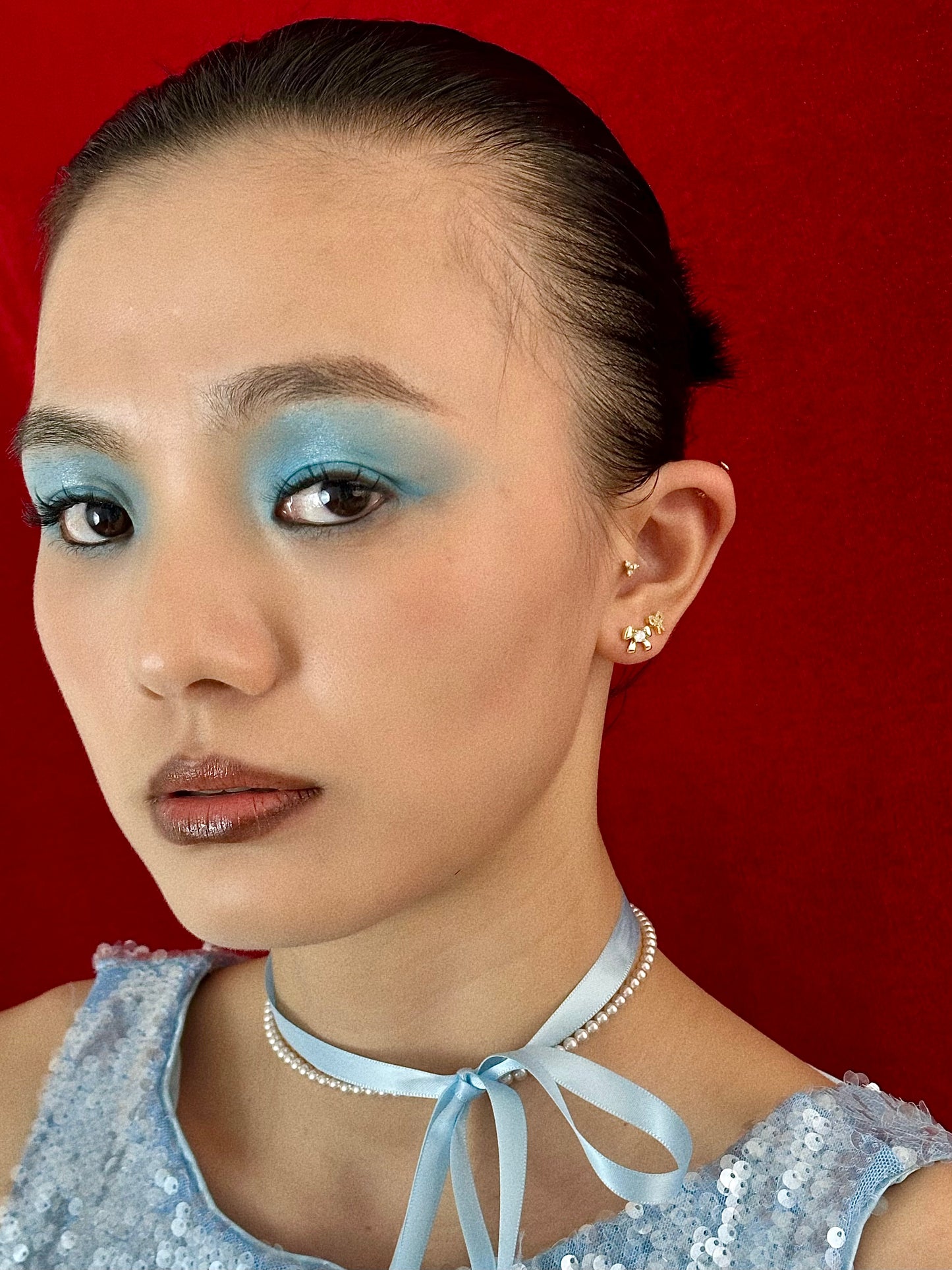 Pavé CZ Bow Flatback Earring