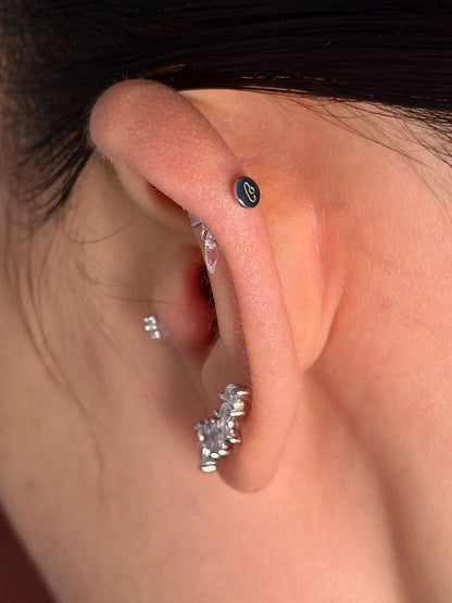 Gold-plated 925 sterling silver Petal Curve Ear Climbers
