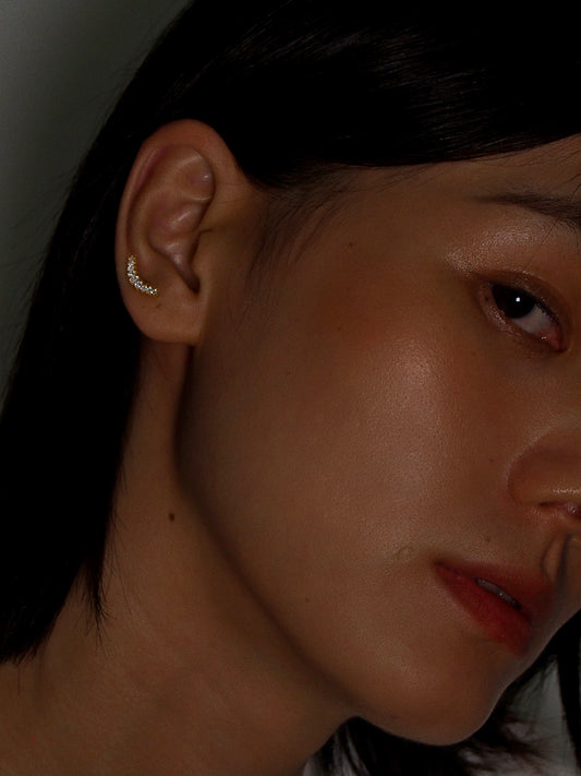 Crescent Flatback Earring