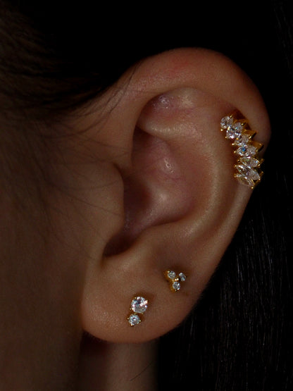 Marquise Curve Flatback Earring