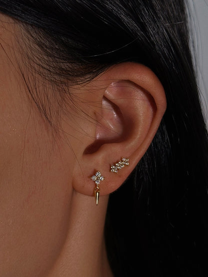 Floral Spike Flatback Earring