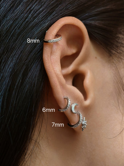 Gold-plated 925 sterling silver CZ Pavé Huggie Flatback Earring