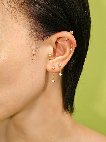 Pearl Drop Flatback Earring
