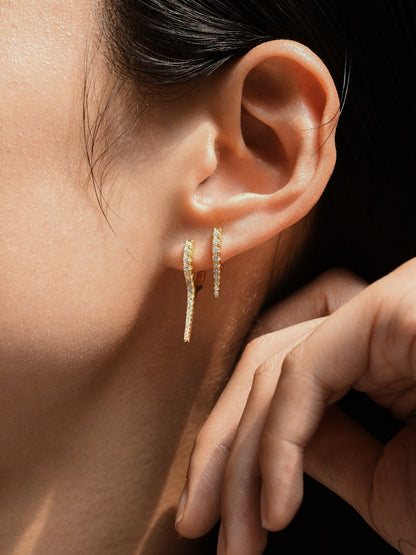 Razor Fang Pavé Hoops