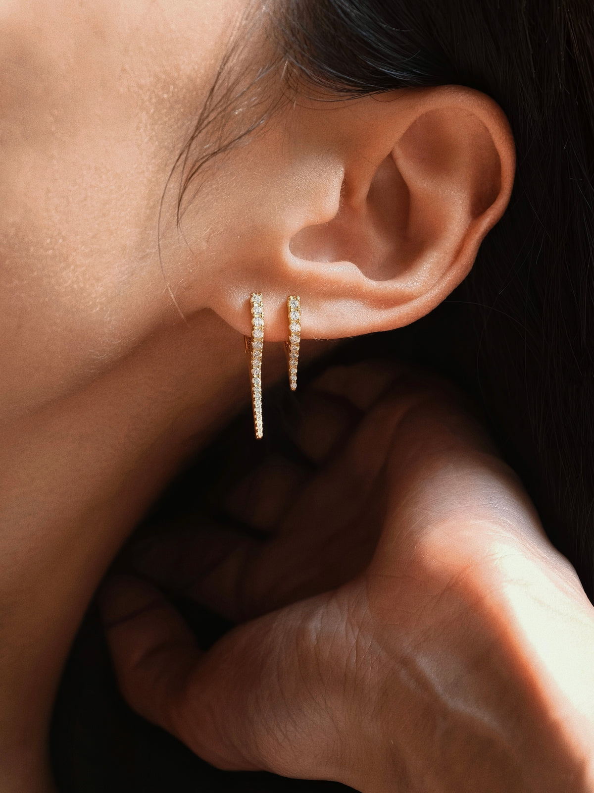 Razor Fang Pavé Hoops