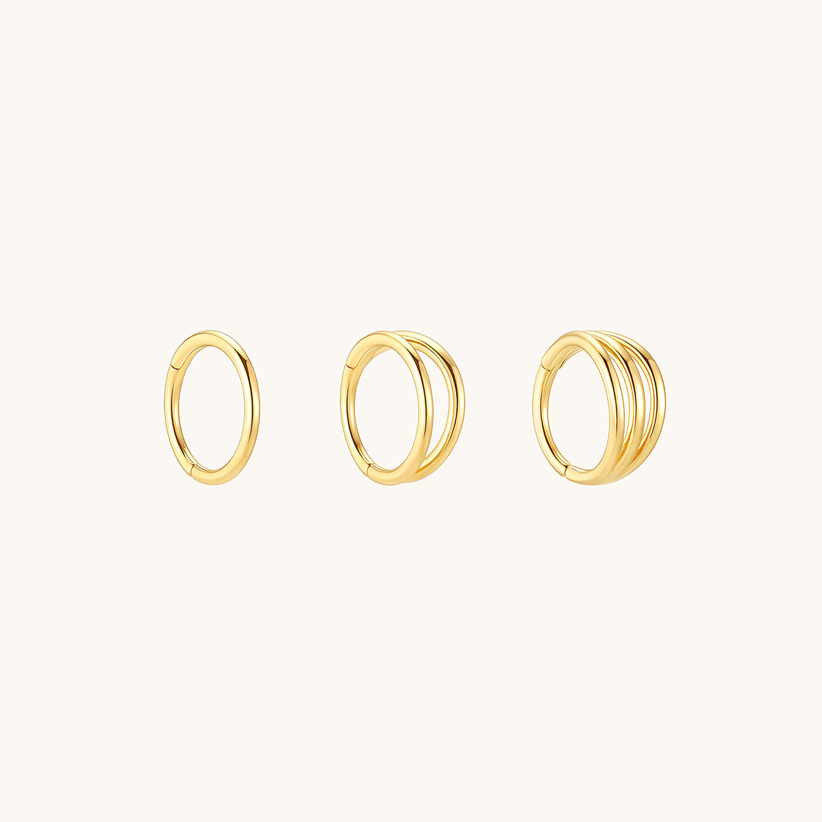 Single / Double / Triple Layer Hoop Earrings