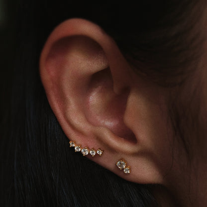Star Cluster Flatback Earring