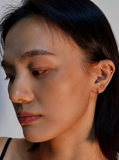 Pyramidal Punk Flatback Earring