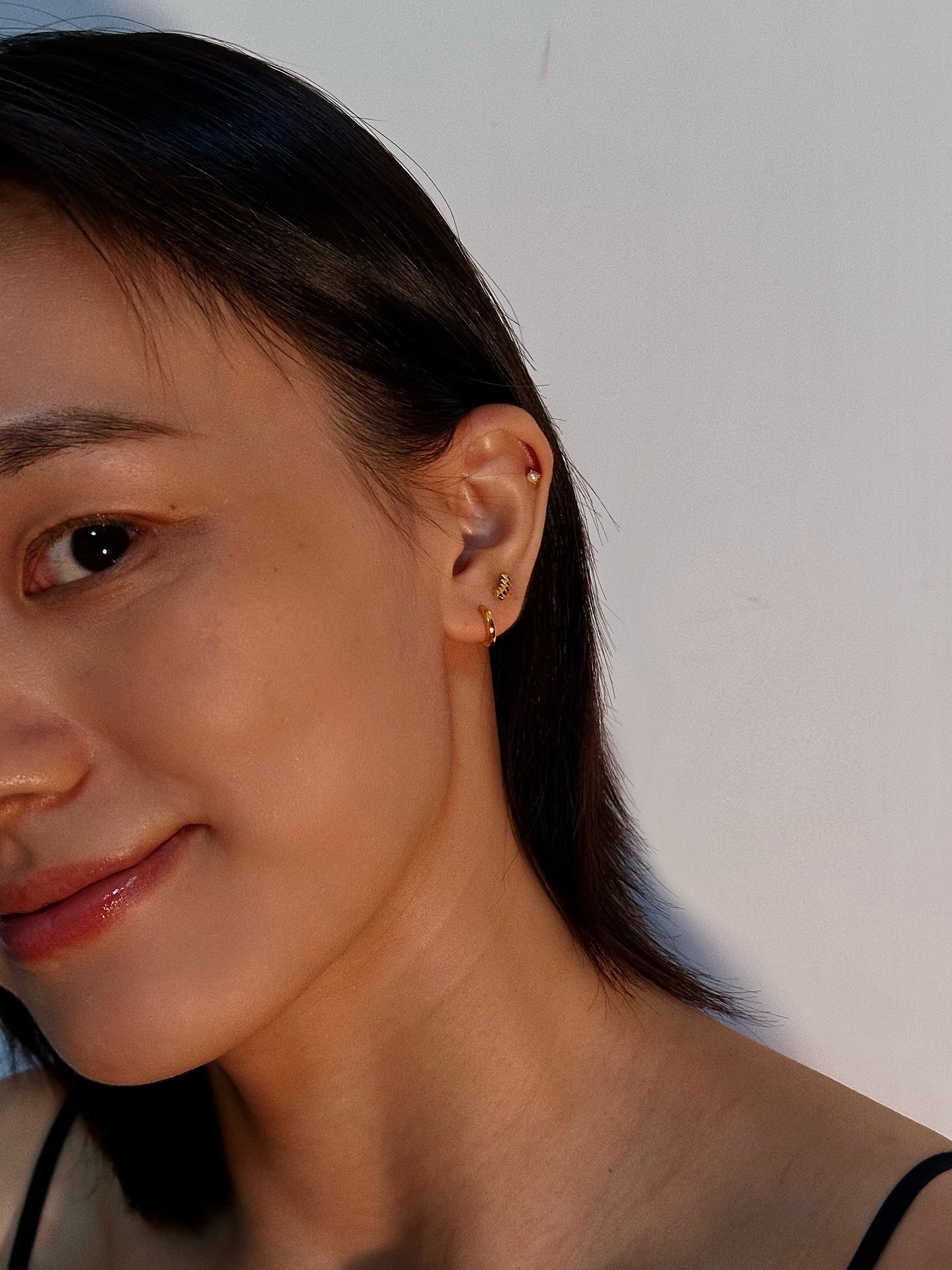 Pyramidal Punk Flatback Earring