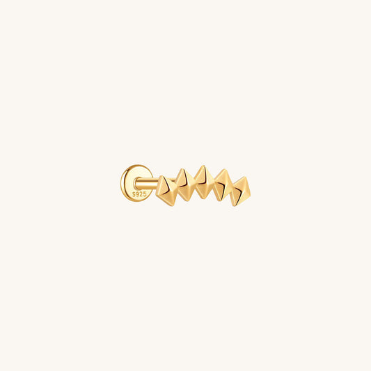 Pyramidal Punk Flatback Earring