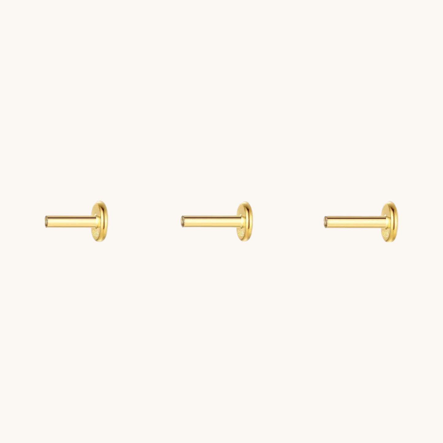 Gold-plated 925 sterling silver Solid 925 Flatback Backing Gold