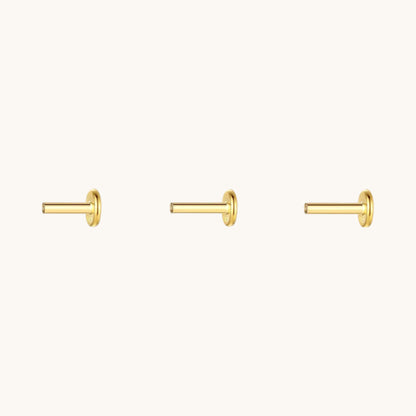 Gold-plated 925 sterling silver Solid 925 Flatback Backing Gold