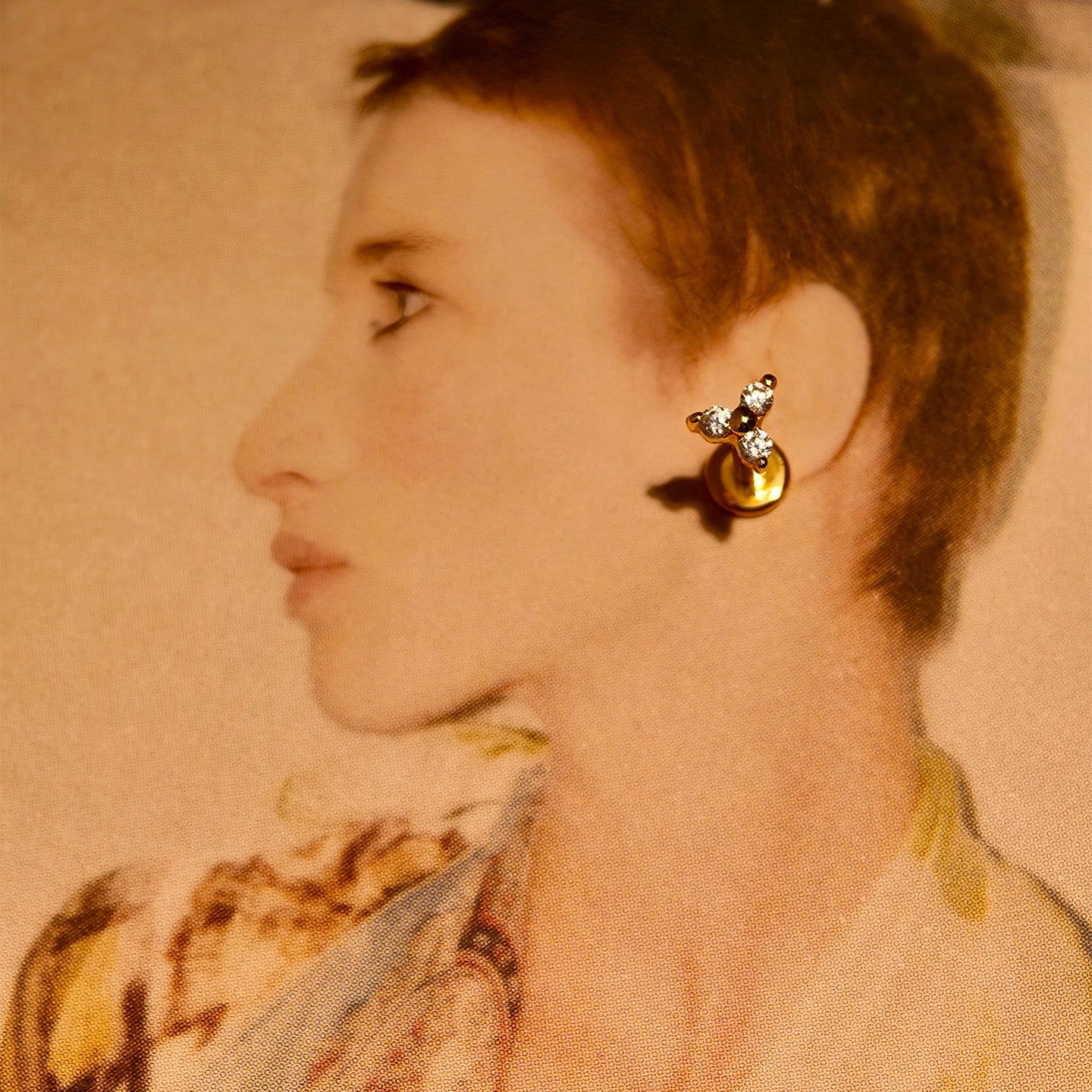 Trinity Flatback Earring