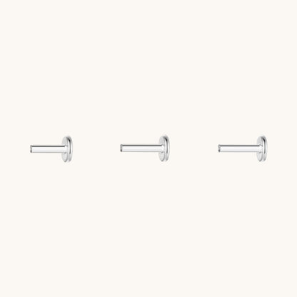 Gold-plated 925 sterling silver Solid 925 Flatback Backing Silver