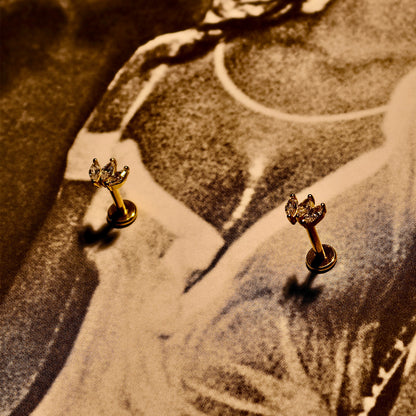 Marquise Trio Flatback Earring