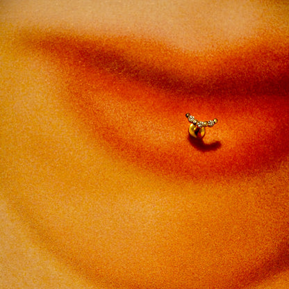 Curve Flatback Earring