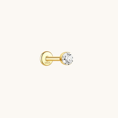 Floating Moissanite Flatback Earring