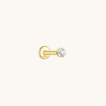 Floating Moissanite Flatback Earring