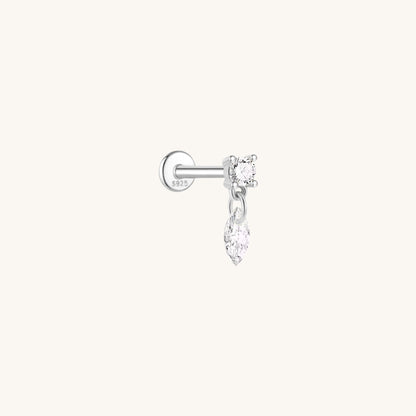CZ Dangle Flatback Earring