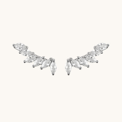 Gold-plated 925 sterling silver Petal Curve Ear Climbers
