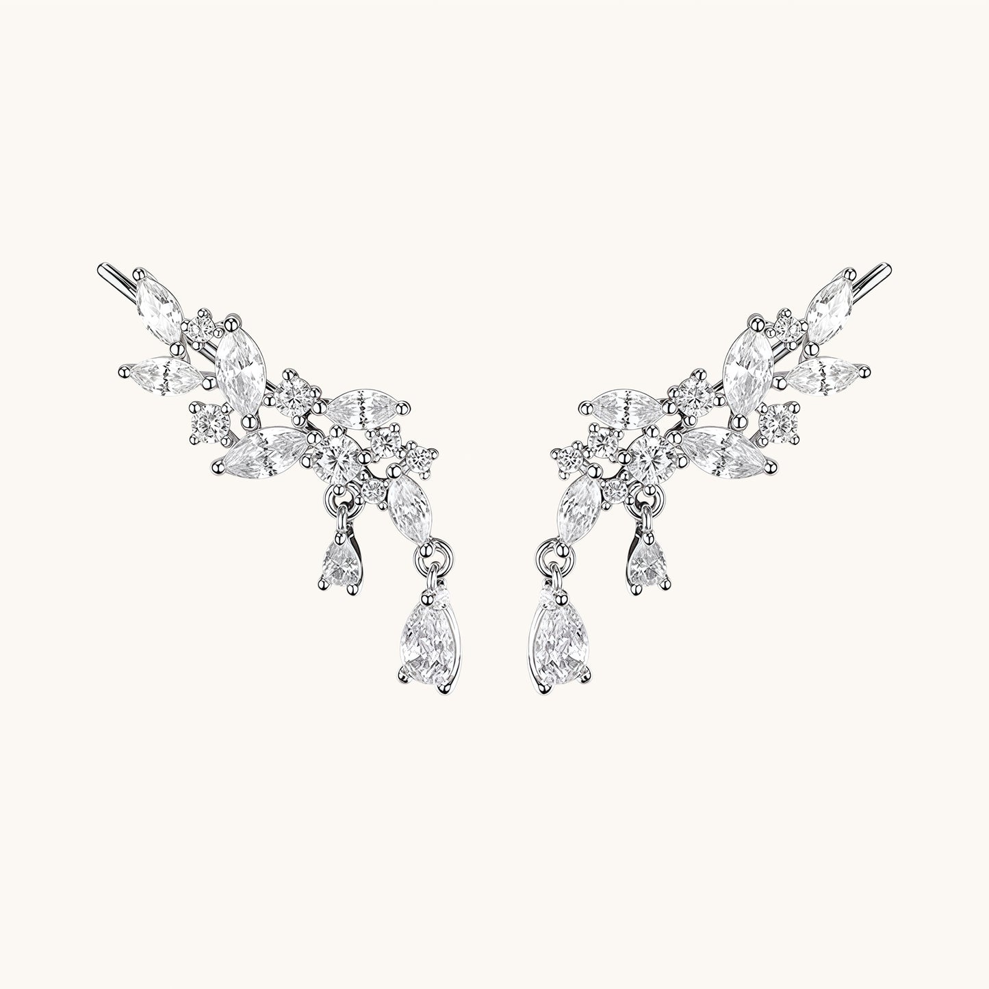 Gold-plated 925 sterling silver Luxe Vine Ear Climbers