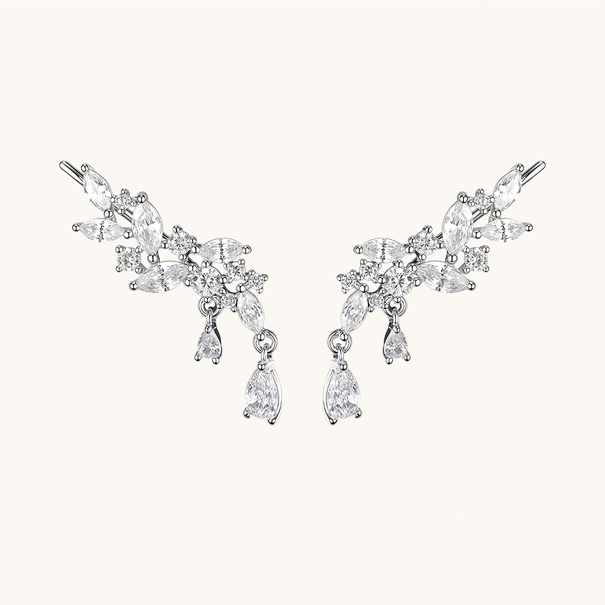 Gold-plated 925 sterling silver Luxe Vine Ear Climbers