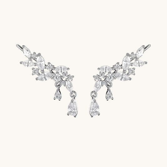 Gold-plated 925 sterling silver Luxe Vine Ear Climbers