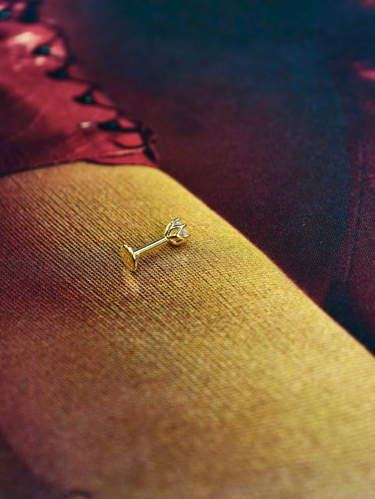 Six-Prong Zirconia Flatback Earring