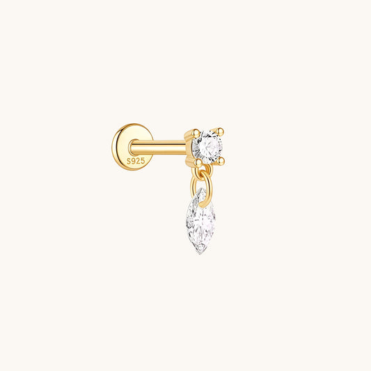 CZ Dangle Flatback Earring