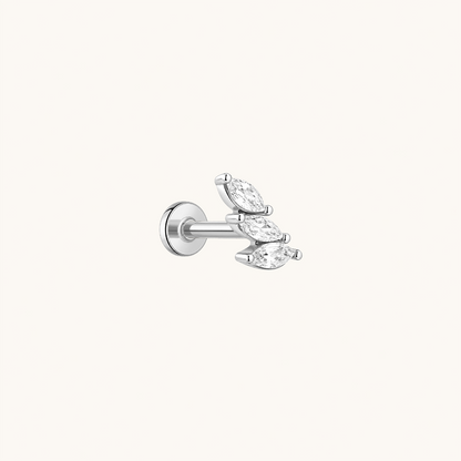 Three Leaves Flatback Earring