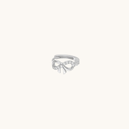 Gold-plated 925 sterling silver Classic Bow Clicker Hoop Silver Single