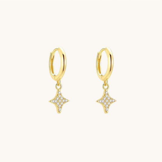 Cosmic Gleam Dangle Hoops - A Pierce of Life