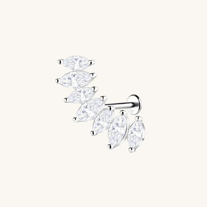 Marquise Curve Flatback Earring