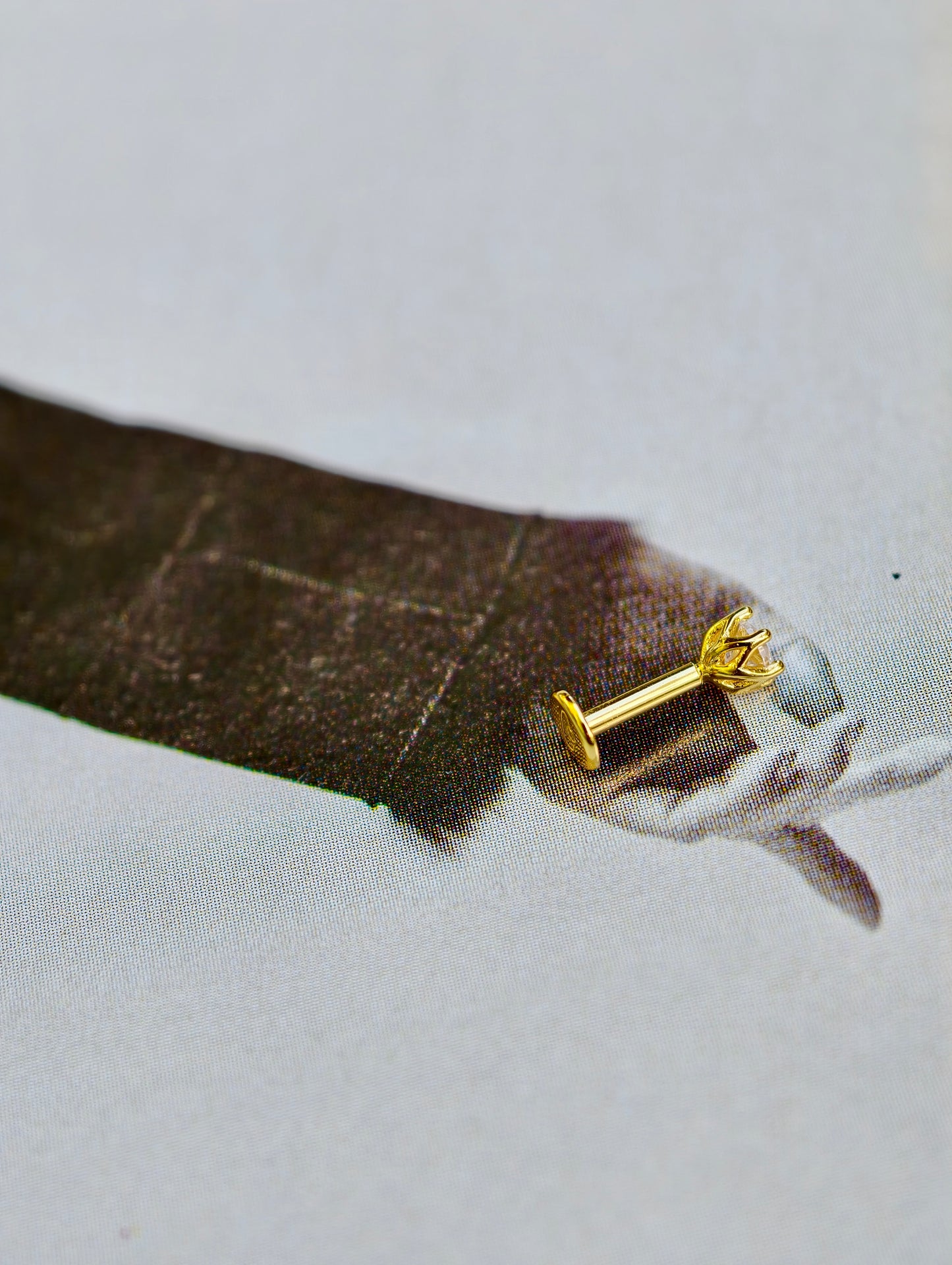 Six-Prong Zirconia Flatback Earring