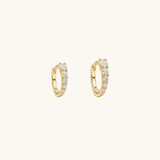 Rodin’s Curve Moissanite Hoops