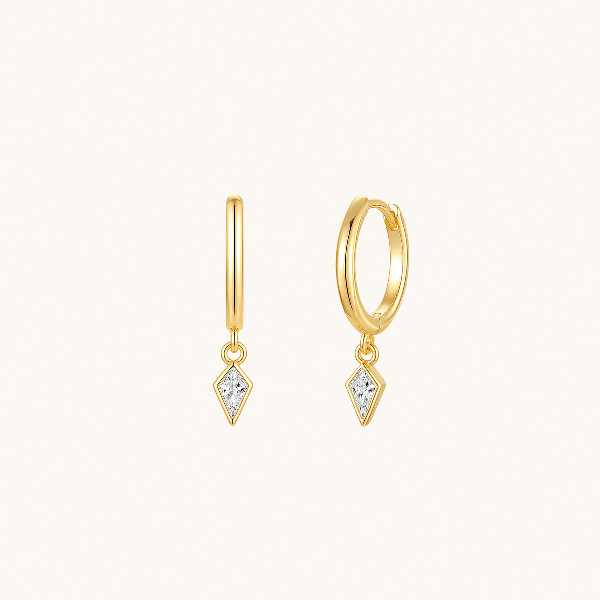 Prism Drop Hoop Earrings