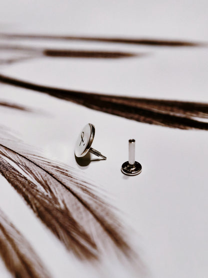 Gold-plated 925 sterling silver Customised Silver Oval Flatback Earring