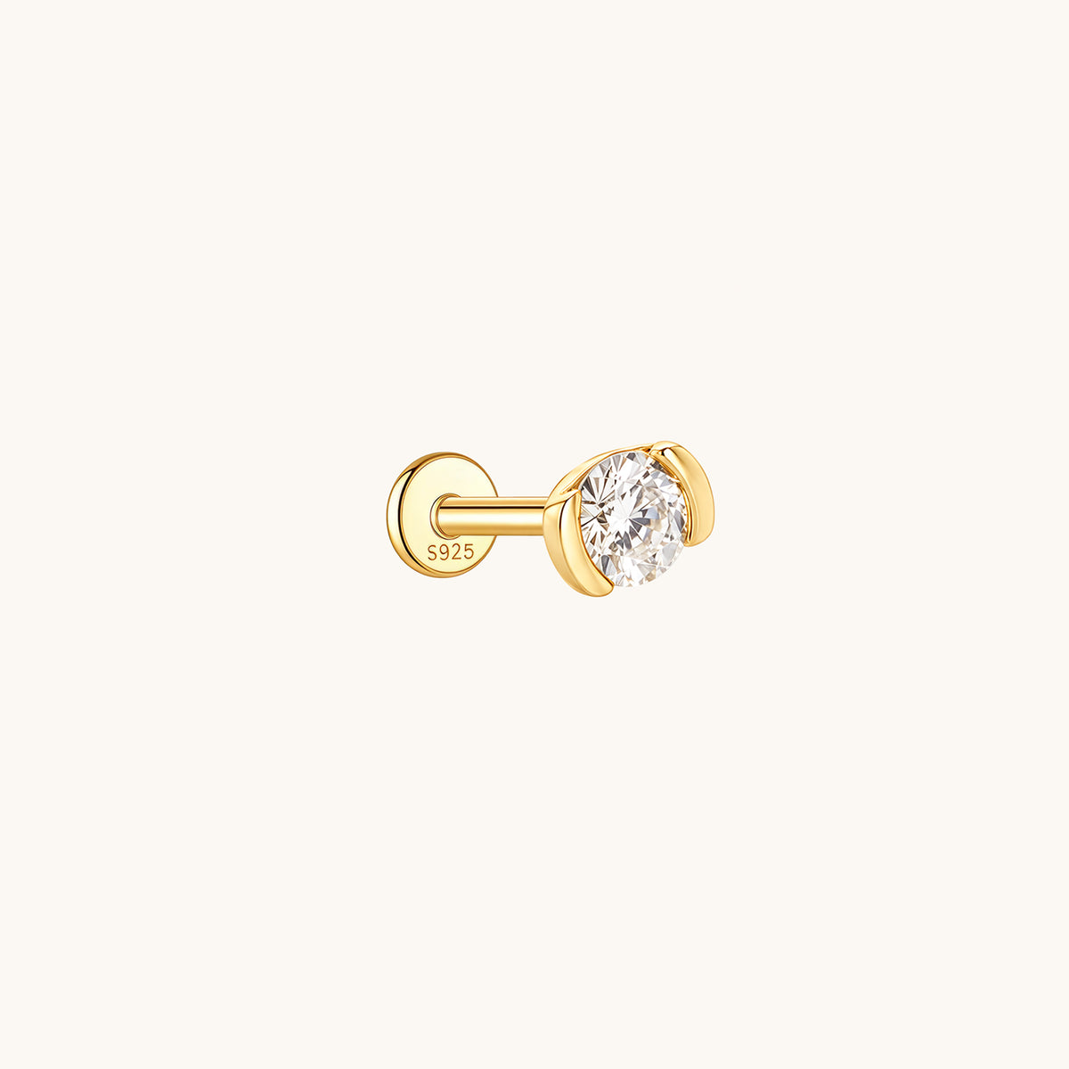 Rodin’s Embrace Moissanite Flatback Earring