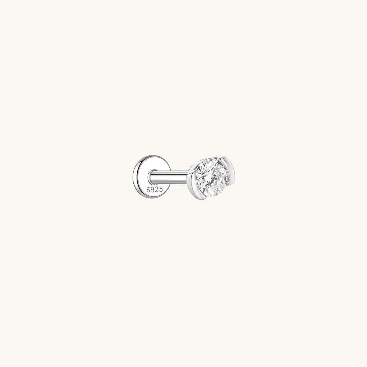Rodin’s Embrace Moissanite Flatback Earring