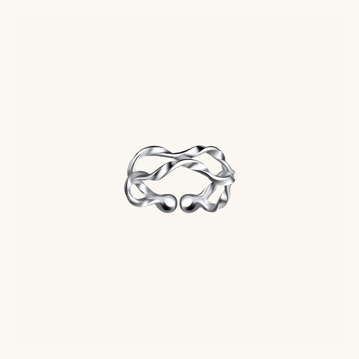 Gold-plated 925 sterling silver Duet Flow Ear Cuff