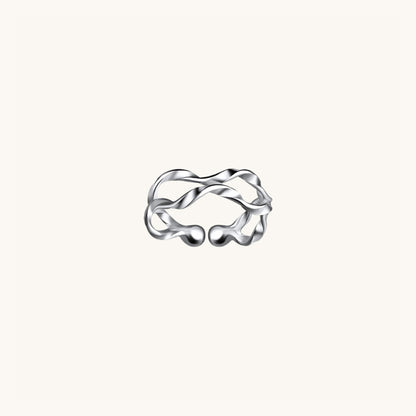 Gold-plated 925 sterling silver Duet Flow Ear Cuff