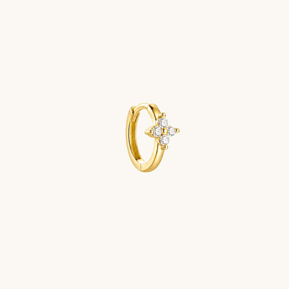 Gold-plated 925 sterling silver Lucky Clover Clicker Gold 8mm Single
