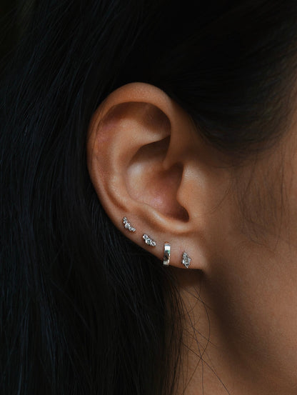 Gold-plated 925 sterling silver Beans Flatback Earring