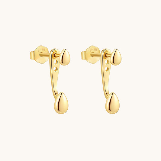 Gold-plated 925 sterling silver Teardrop Ear Jackets