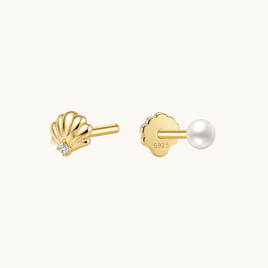 Birth of Venus Pearl Flatback Earring