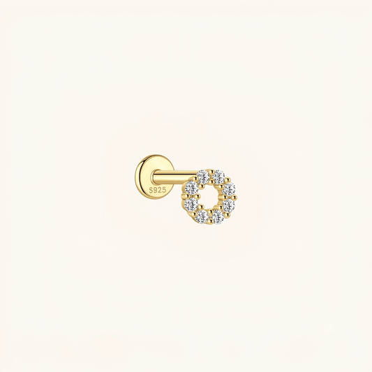 Gold-plated 925 sterling silver Nova Loop Flatback Earring Gold