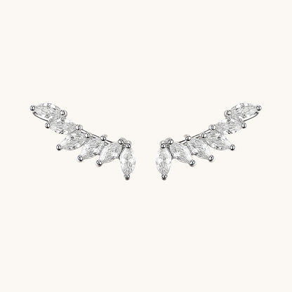 Gold-plated 925 sterling silver Petal Curve Ear Climbers